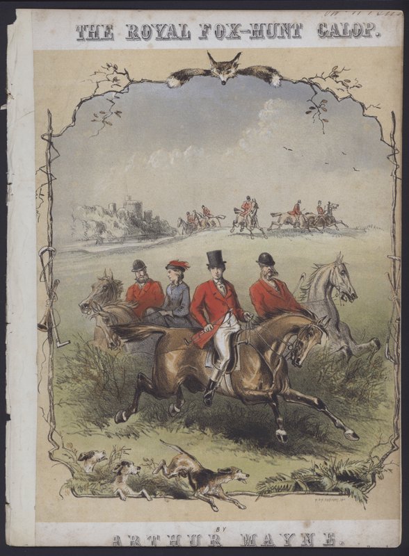 De koninklijke vossenjacht Galop, door Arthur Mayne door English School