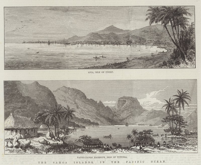 De Samoa-eilanden, in de Stille Oceaan door English School