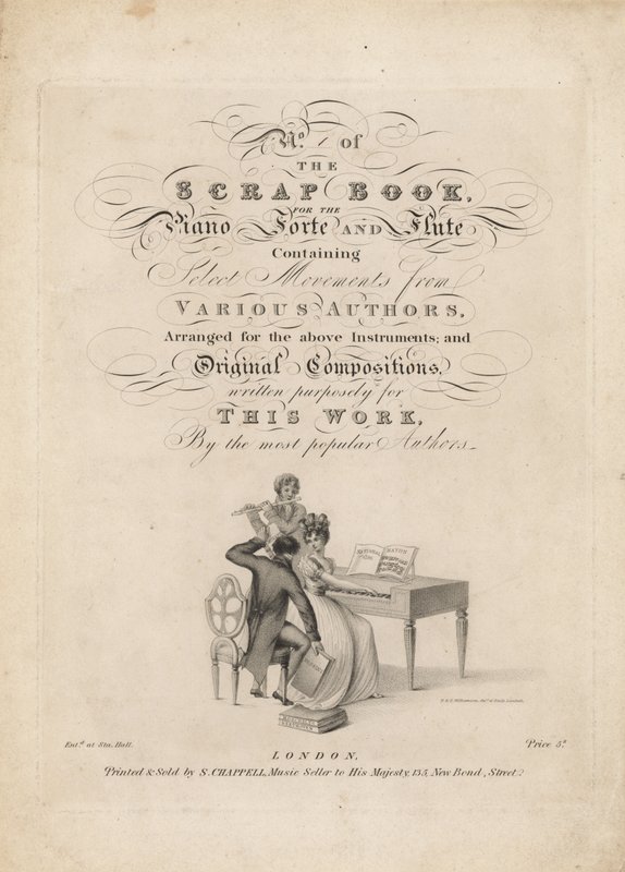 Het Plakboek voor de Piano Forte en Fluit door English School