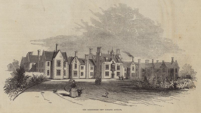 Het Shropshire Nieuwe Krankzinnigengesticht door English School