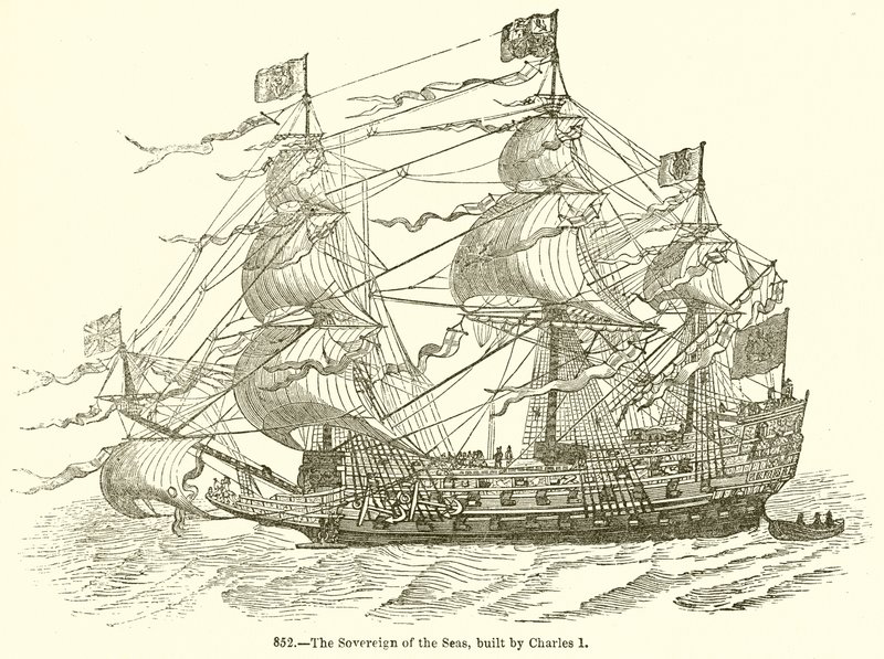 De Sovereign of the Seas, Gebouwd door Karel I door English School