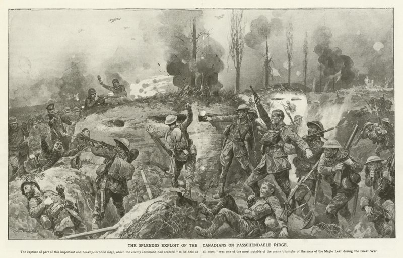De schitterende daad van de Canadezen op Passchendaele Ridge, Eerste Wereldoorlog door English School
