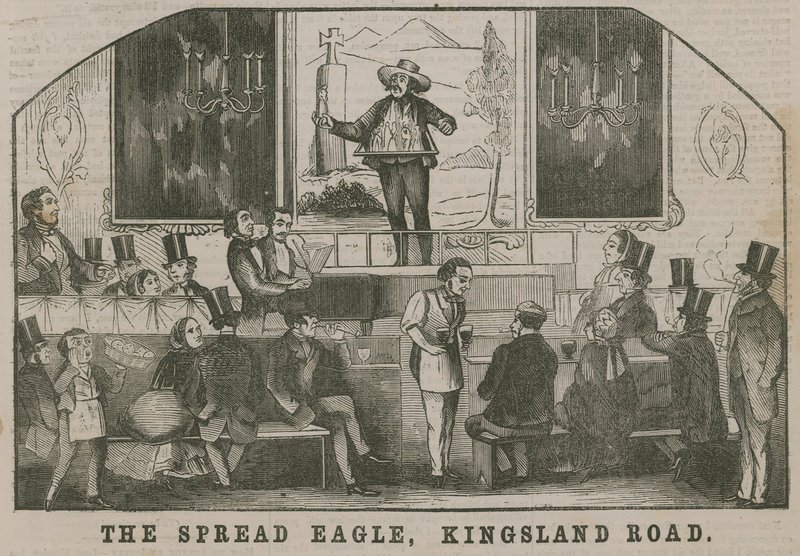 The Spread Eagle, Kingsland Road, Londen door English School