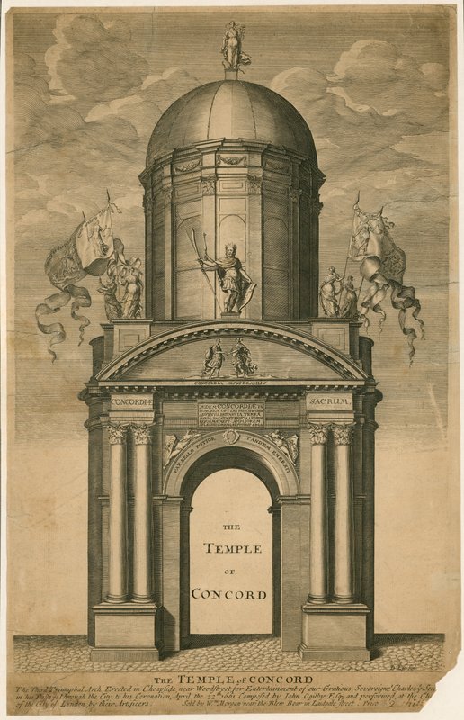 De Tempel van Concord, Cheapside, Londen door English School