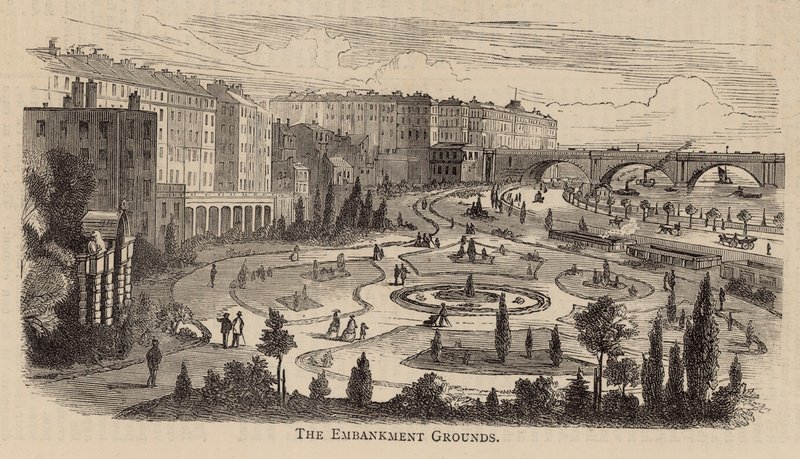 De Thames Embankment gronden door English School