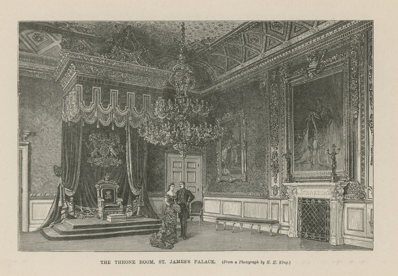 De troonzaal in St Jamess Palace door English School