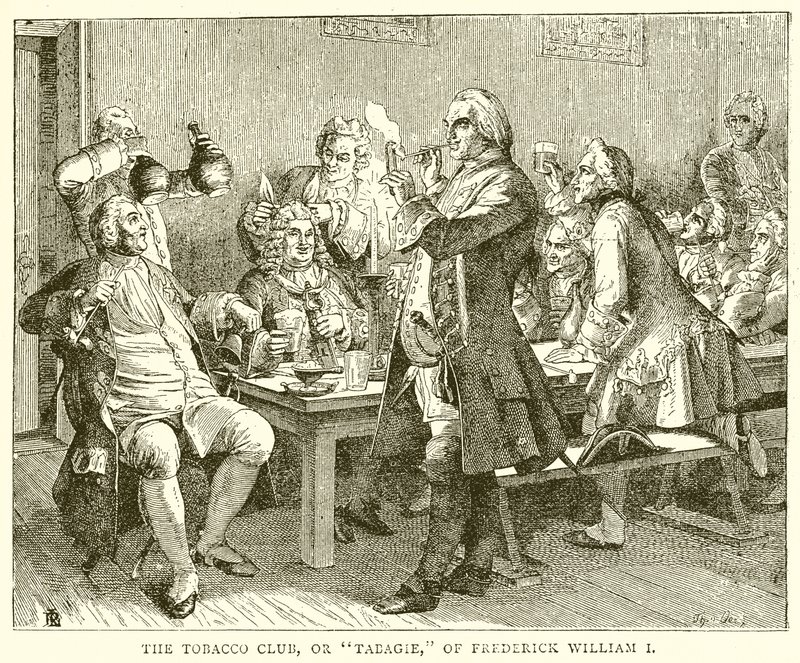 De tabaksklub of Tabagie van Frederik Willem I door English School