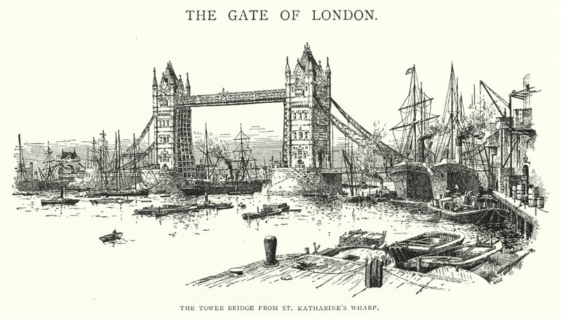 De Tower Bridge vanaf St Katharine