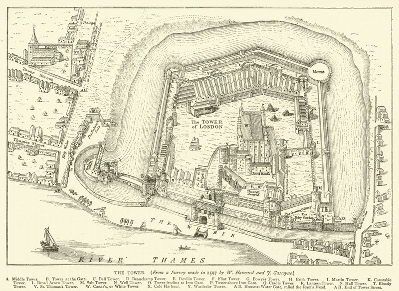 De Toren, uit een onderzoek gemaakt in 1597 door W Haiward en J Gascoyne door English School