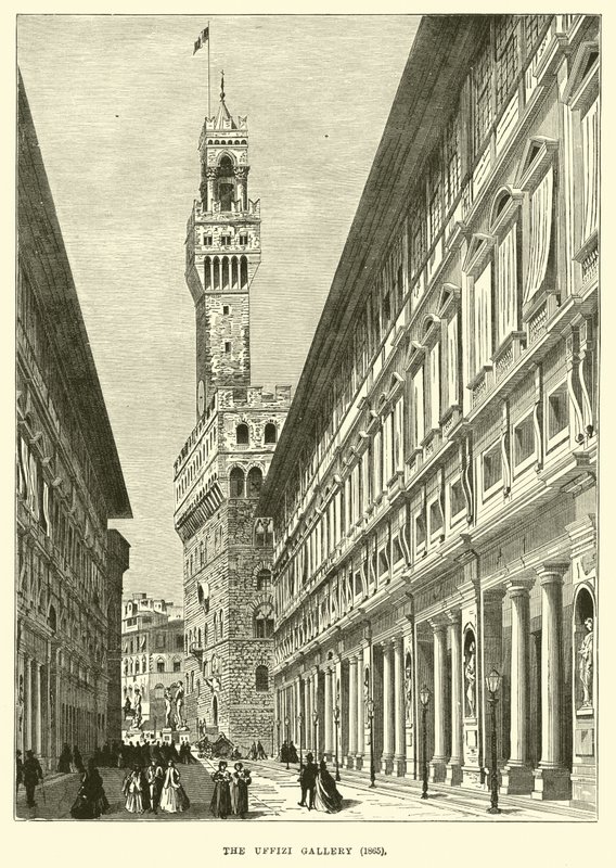 De Uffizi Galerij, 1865 door English School