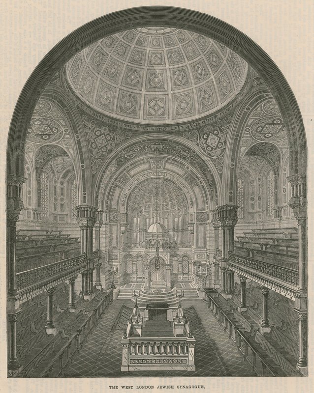De West-Londense Joodse Synagoge door English School