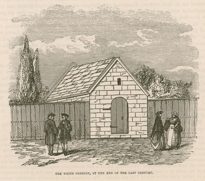De White Conduit van White Conduit House, Islington, Londen door English School