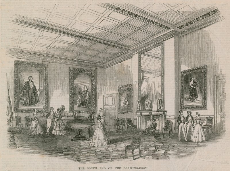 Het Whitehall huis van Sir Robert Peel door English School