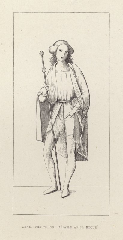 De jonge Raphael als St. Roque door English School