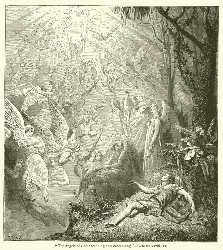 "De engelen van God stijgen op en dalen neer", Genesis, xxviii door English School