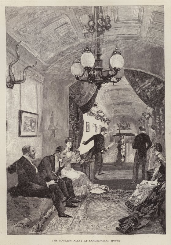 De bowlingbaan in Sandringham House, Norfolk door English School