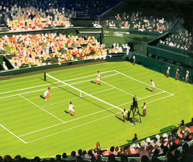 Het centercourt op Wimbledon door English School