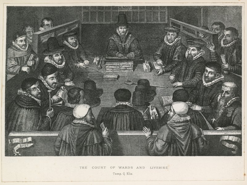Het hof van wards en liveries in de tijd van koningin Elizabeth I door English School