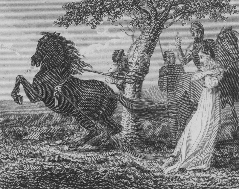 De executie van Brunhilda van Austrasië door Chlothar II, 613 door English School