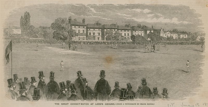 De grote cricketwedstrijd bij Lords Ground door English School