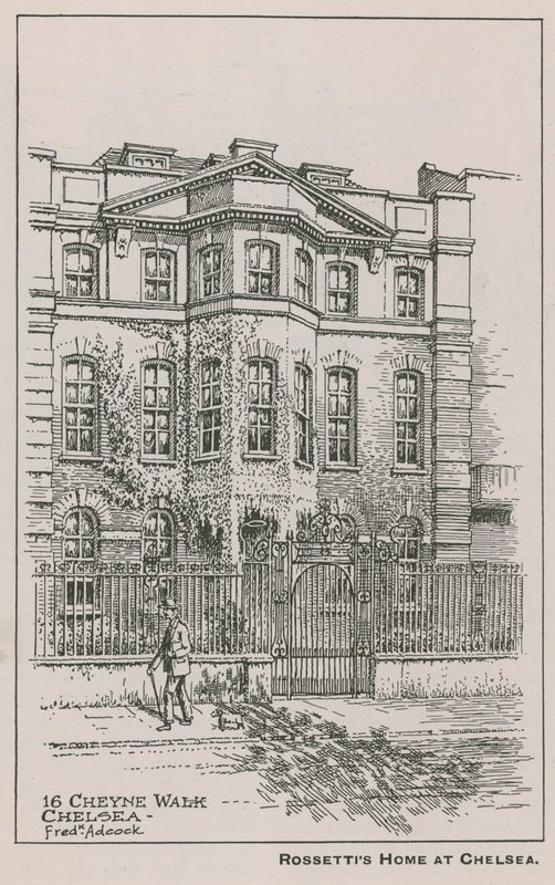 Het huis van Dante Gabriel Rossetti door English School