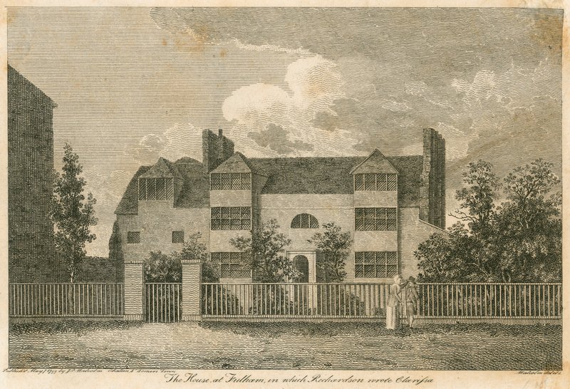 Het huis in Parsons Green, nabij Fulham, Londen, waar Samuel Richardson Clarissa schreef door English School