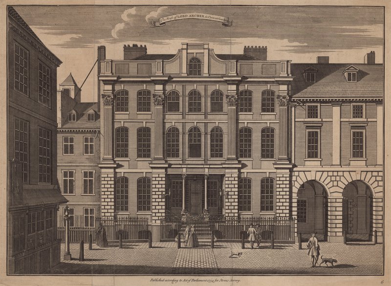 Het huis van Lord Archer in Covent Garden door English School