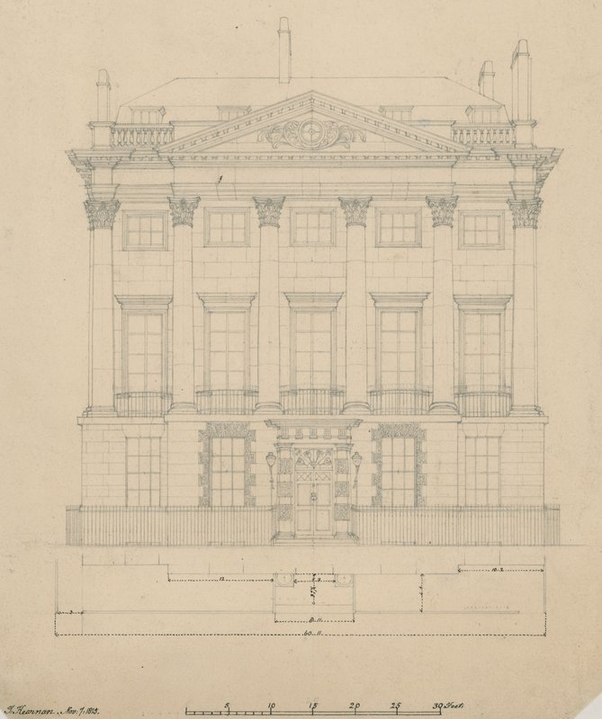 Het huis van Mr Scotmother, Cavendish Square, Londen door English School