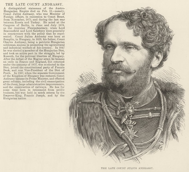 De overleden graaf Julius Andrassy door English School