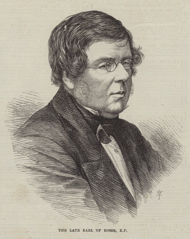 De overleden graaf van Rosse, KP (gravure) door English School