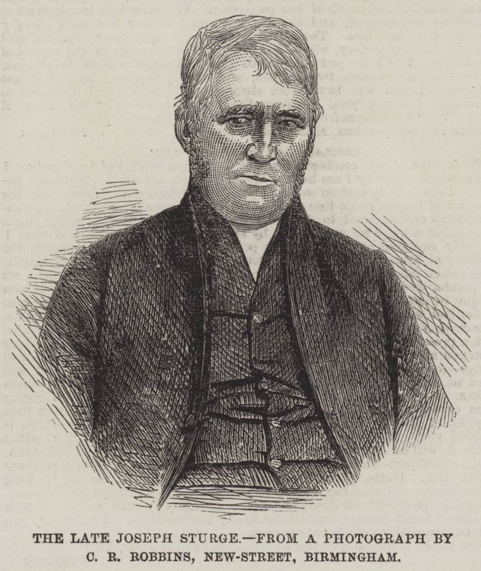 De overleden Joseph Sturge door English School