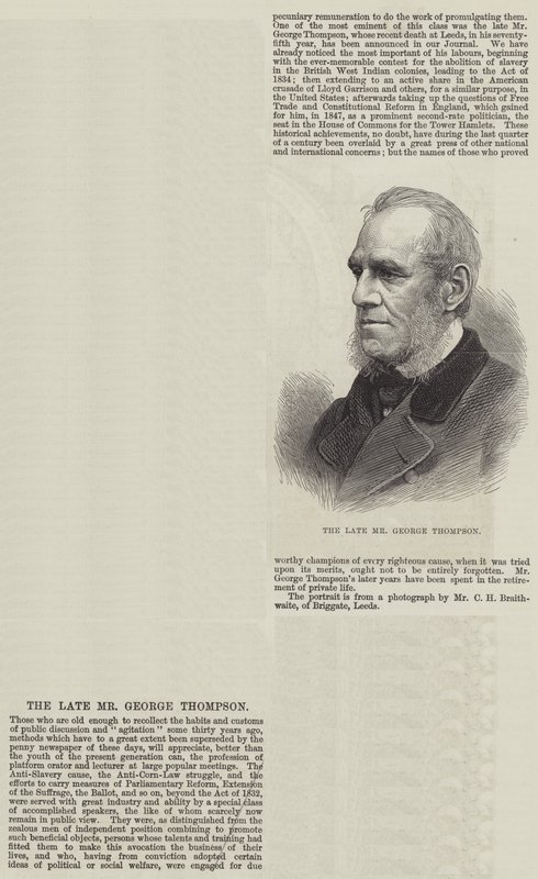 De overleden Mr George Thompson (gravure) door English School