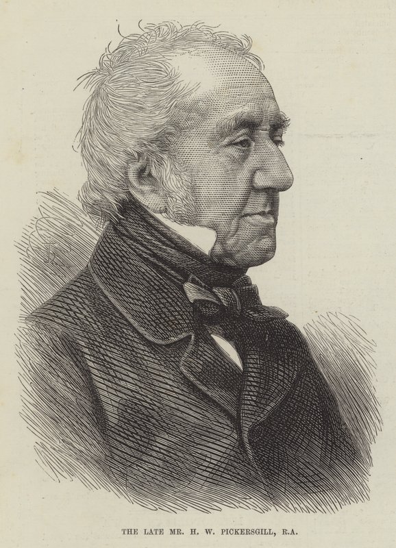 De overleden Mr H W Pickersgill, RA (gravure) door English School