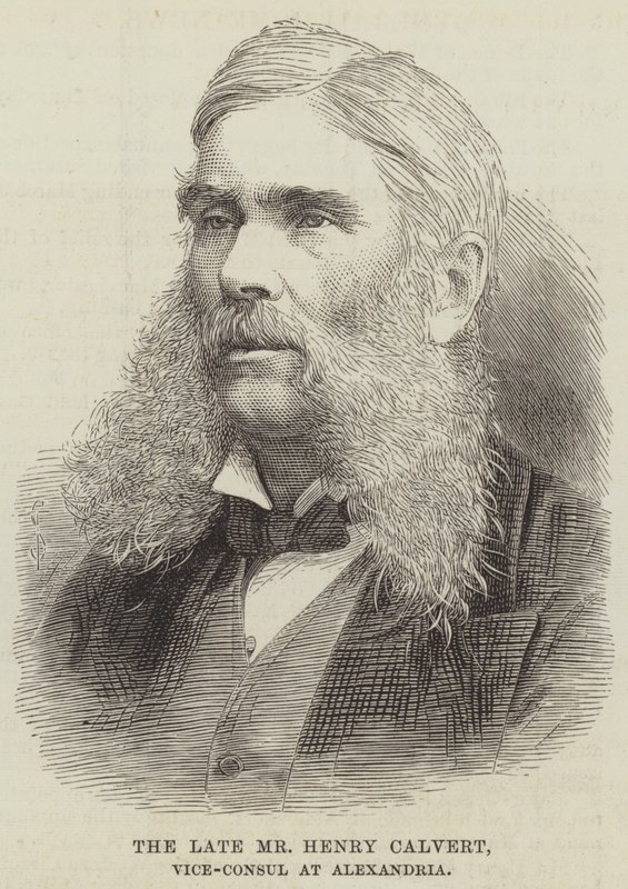 De overleden Mr Henry Calvert, vice-consul in Alexandrië (gravure) door English School