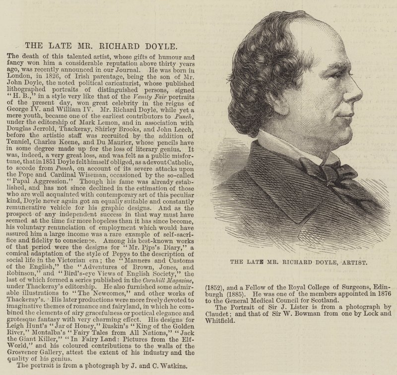 De wijlen Mr Richard Doyle, Kunstenaar door English School