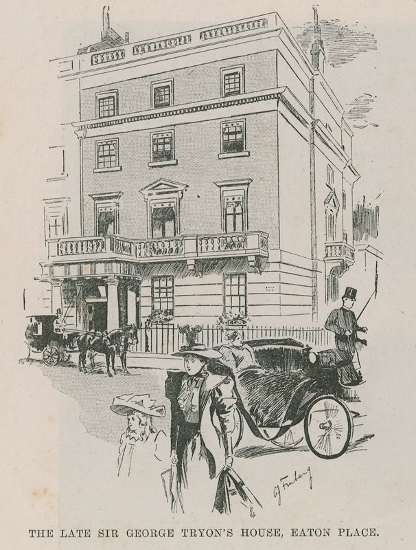 Het huis van de overleden Sir George Tryon, Easton Place, Londen door English School
