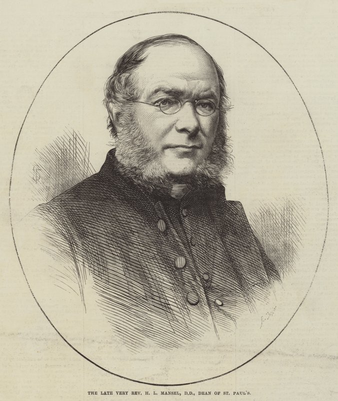 De overleden Zeer Eerwaarde H L Mansel, DD, decaan van St. Paul