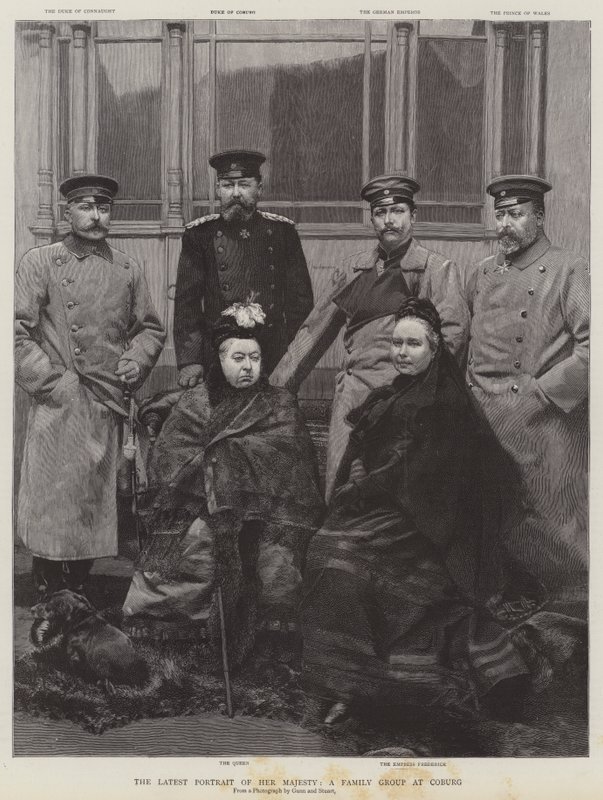 Het laatste portret van Hare Majesteit, een familiegroep in Coburg door English School