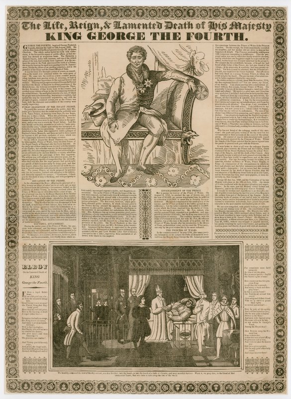 Het leven, de regeerperiode en de betreurde dood van Zijne Majesteit, Koning George IV door English School