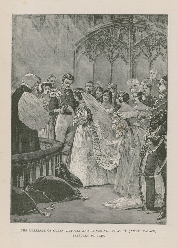 Het huwelijk van Koningin Victoria en Prins Albert door English School