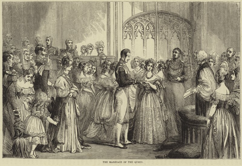 Het huwelijk van Koningin Victoria en Prins Albert van Saksen-Coburg en Gotha door English School
