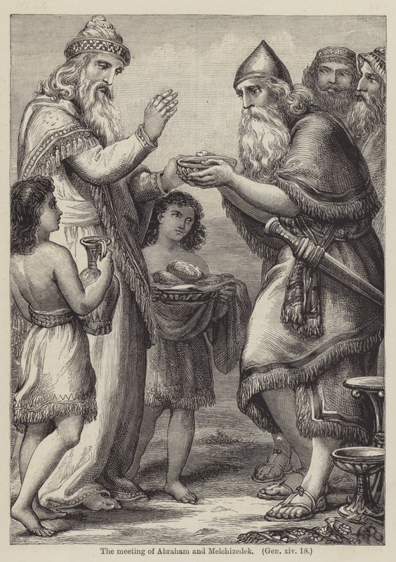 De ontmoeting van Abraham en Melchizedek, Genesis XIV door English School