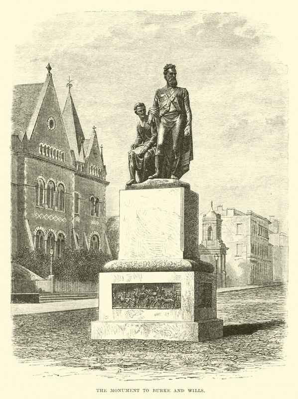 Het Monument voor Burke en Wills door English School