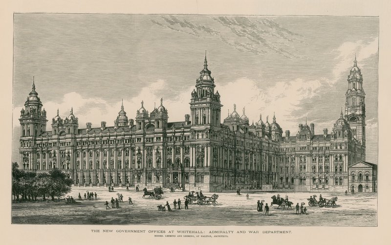 De nieuwe regeringskantoren in Whitehall door English School