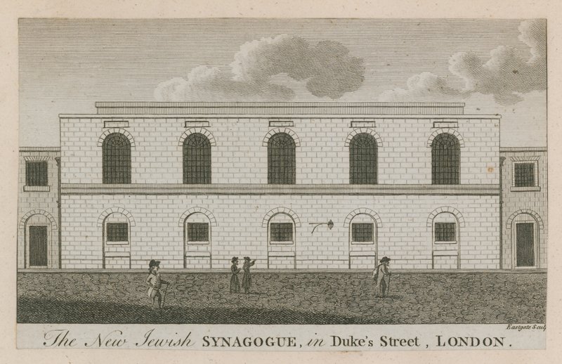 De nieuwe Joodse Synagoge in Dukes Street, Londen door English School