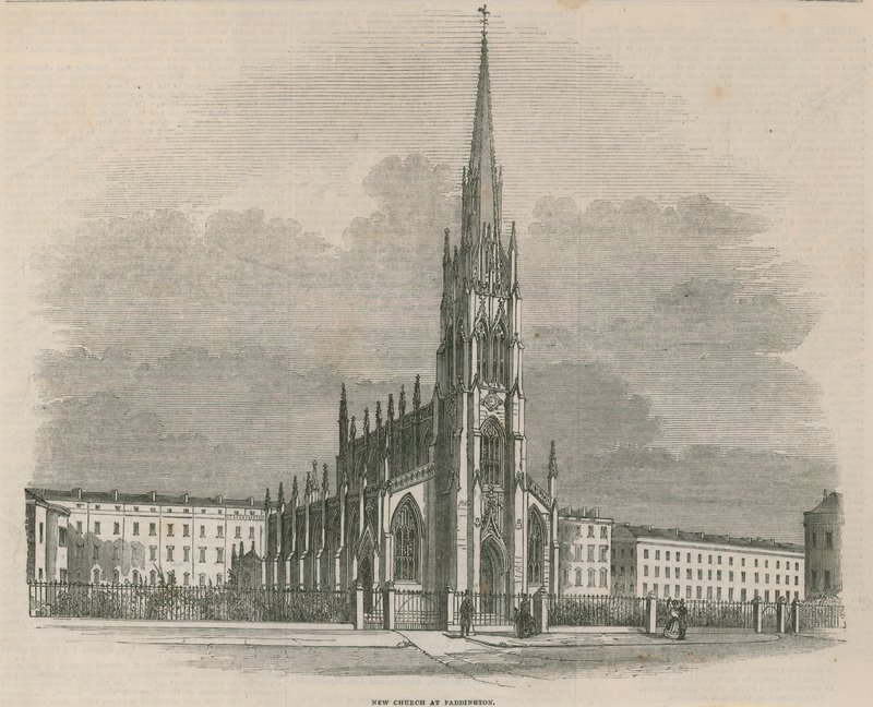 De nieuwe kerk in Paddington, Londen door English School