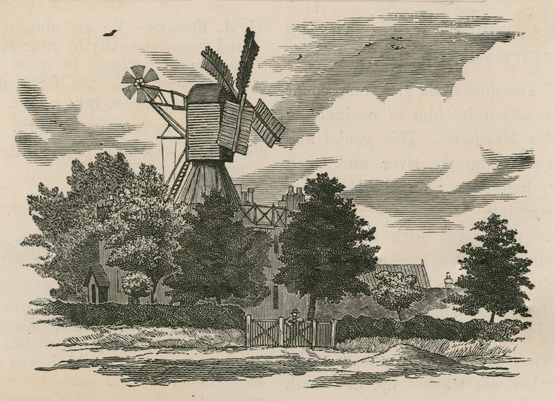De oude molen op Wimbledon Common door English School