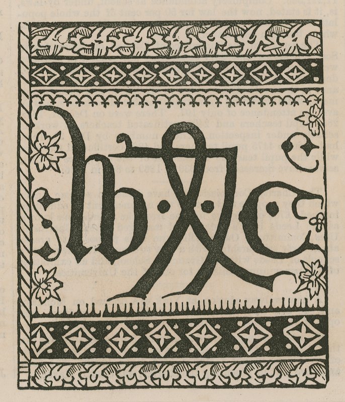Het drukkersmerk van William Caxton door English School