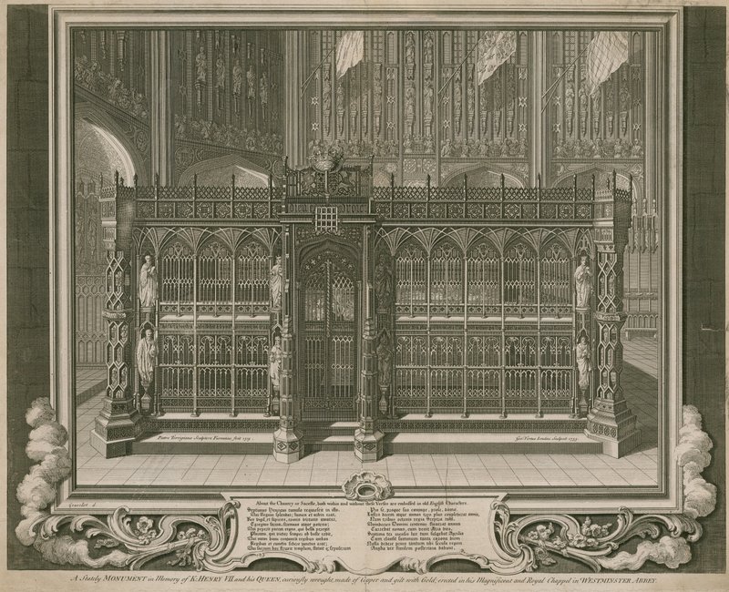Het statige monument ter nagedachtenis aan Koning Hendrik VII en zijn Koningin door English School