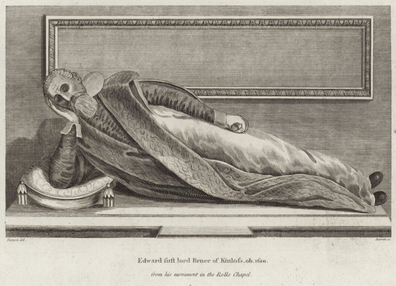 Het graf van Edward Bruce, Lord Kinloss door English School